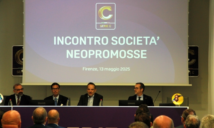 Il Presidente LND Abete e il Coordinatore Serie D Barbiero all'incontro tra Lega Pro e neopromosse 